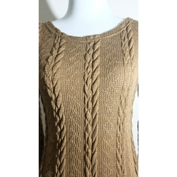 Khaki Knit Long Sleeve Dress - Picture 4 of 6